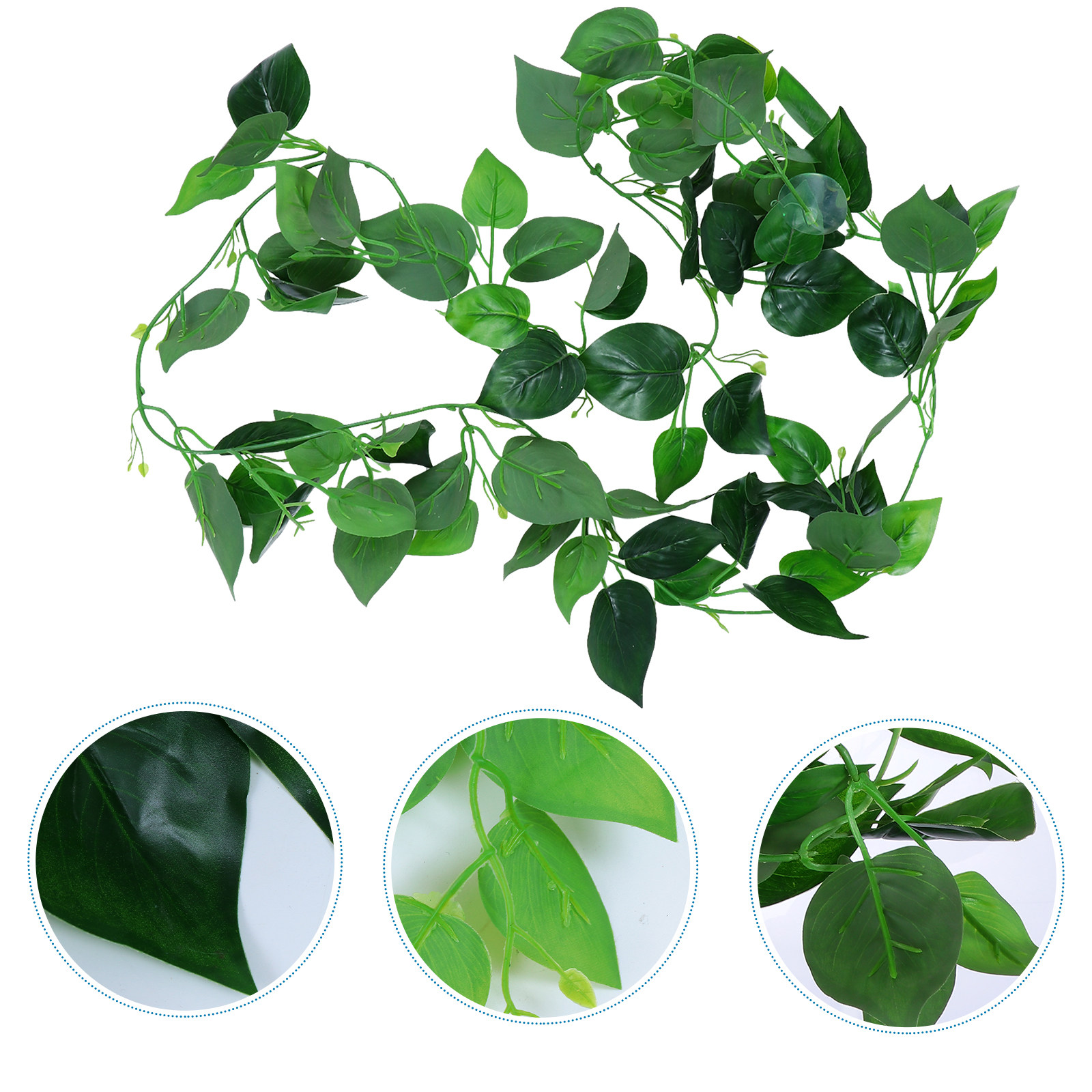 Aquarium Plant Vine - Artificial Simulation Vine Leaves Reptile Terrarium