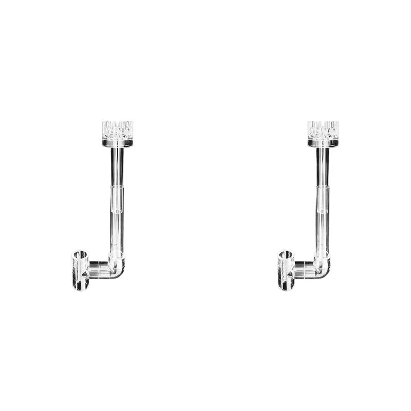 Aquarium Planted Tank Filter - ABUI-2X Clear Aquarium Skimmer Pipe Spins