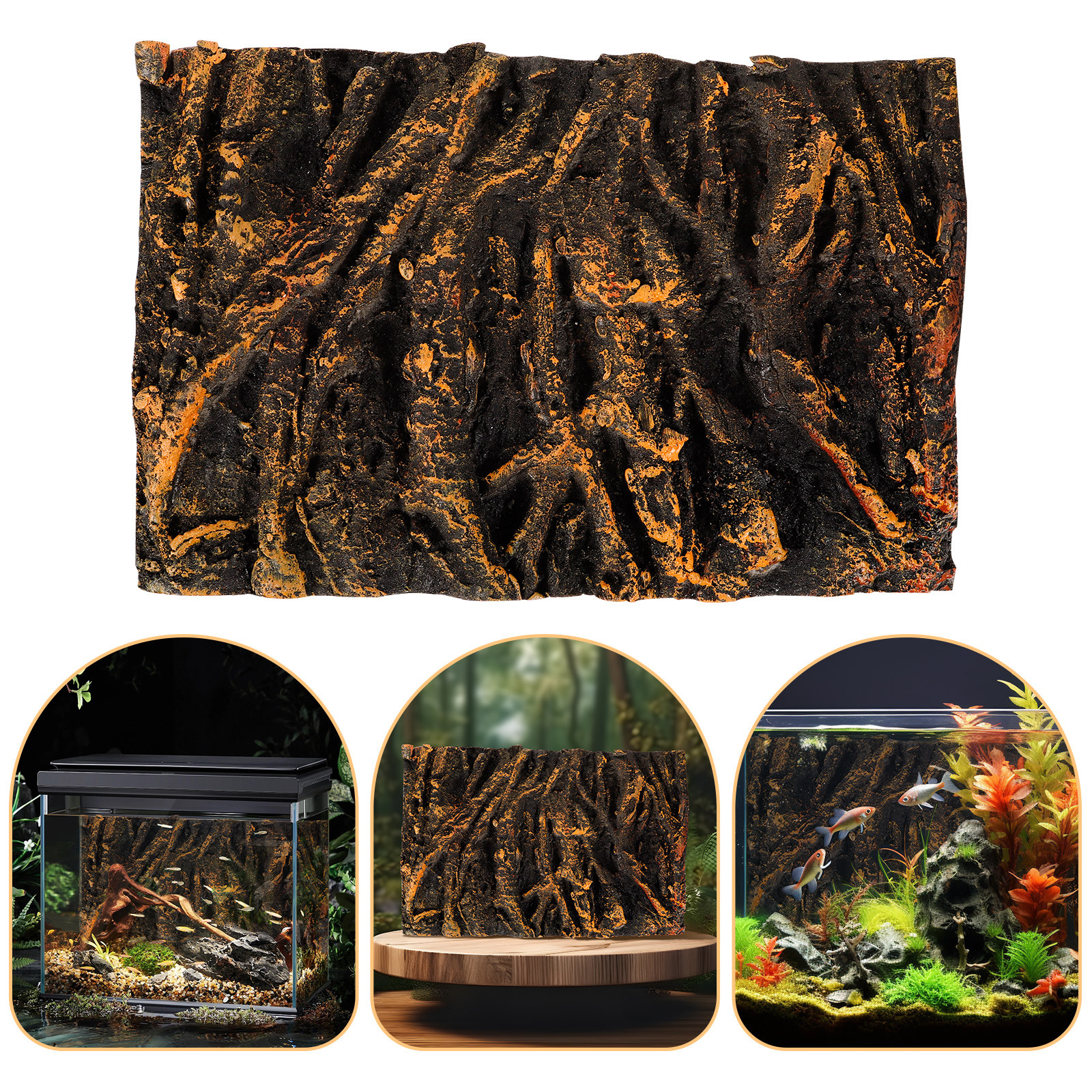Aquarium Planted Substrate - 3D Tree Root PU Aquarium Background