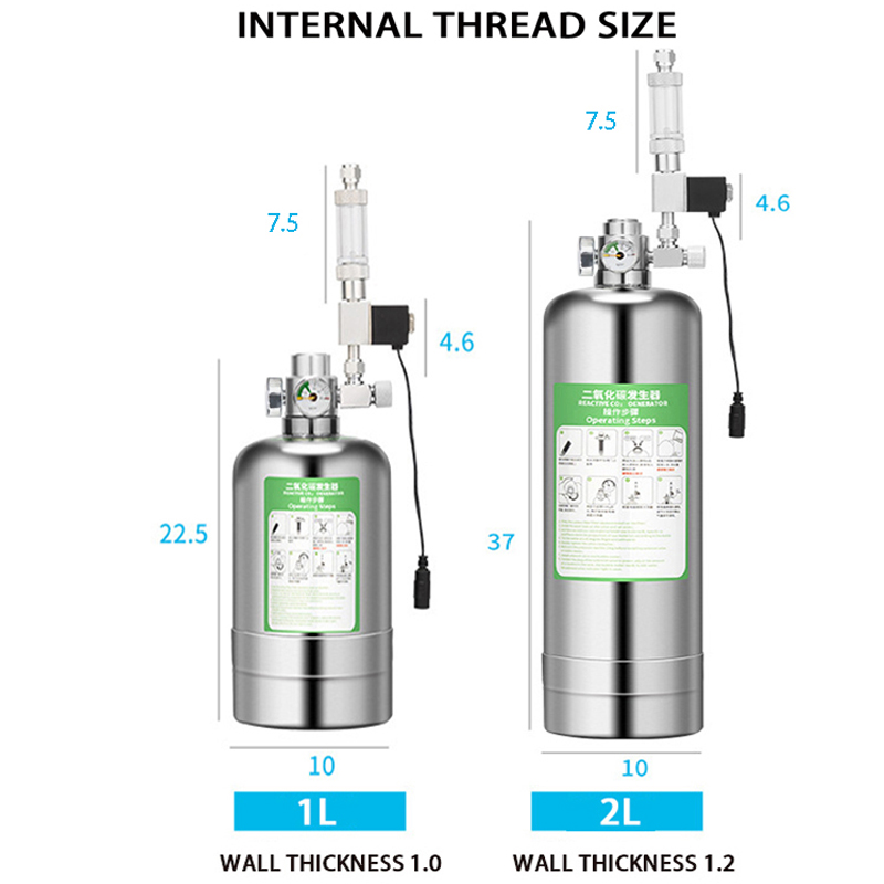 ZRDR Aquarium CO2 Generator Du - Co2 Regulator Dual Stage のレビューと価格