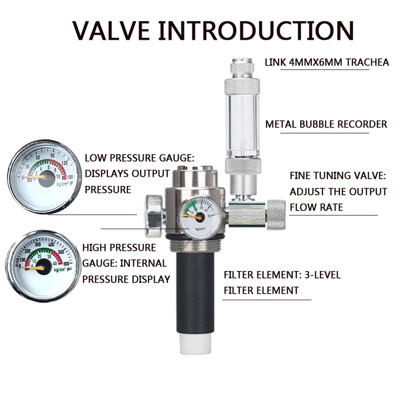 ZRDR Aquarium CO2 Generator Du - Co2 Regulator Dual Stage のレビューと価格