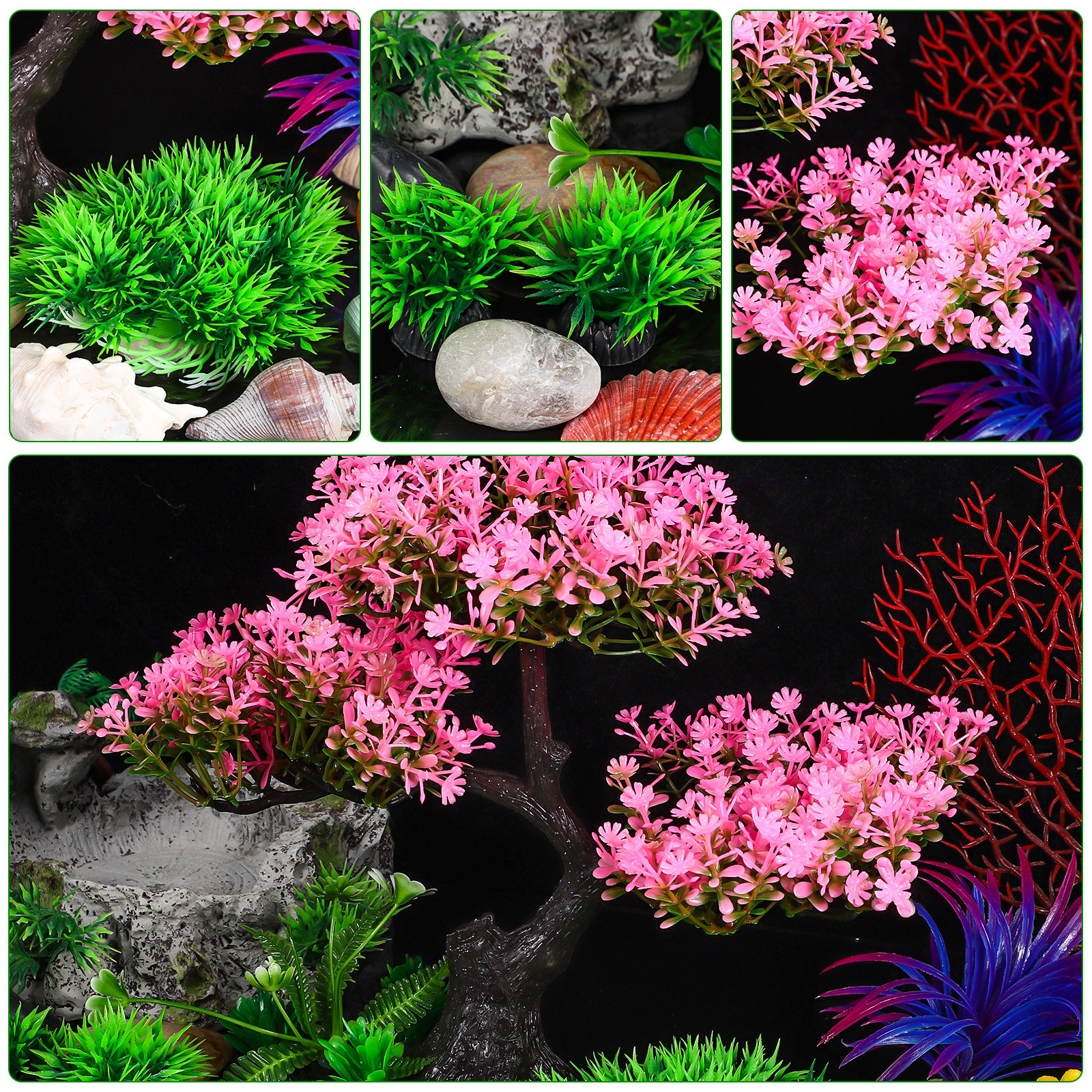 Artificial Plants Indoor Aquar - Aquarium Planted Substrate のレビューと価格