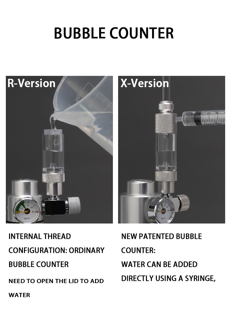 Aquarium CO2 bubble meter Wate - Co2 Regulator Dual Stage のレビューと価格