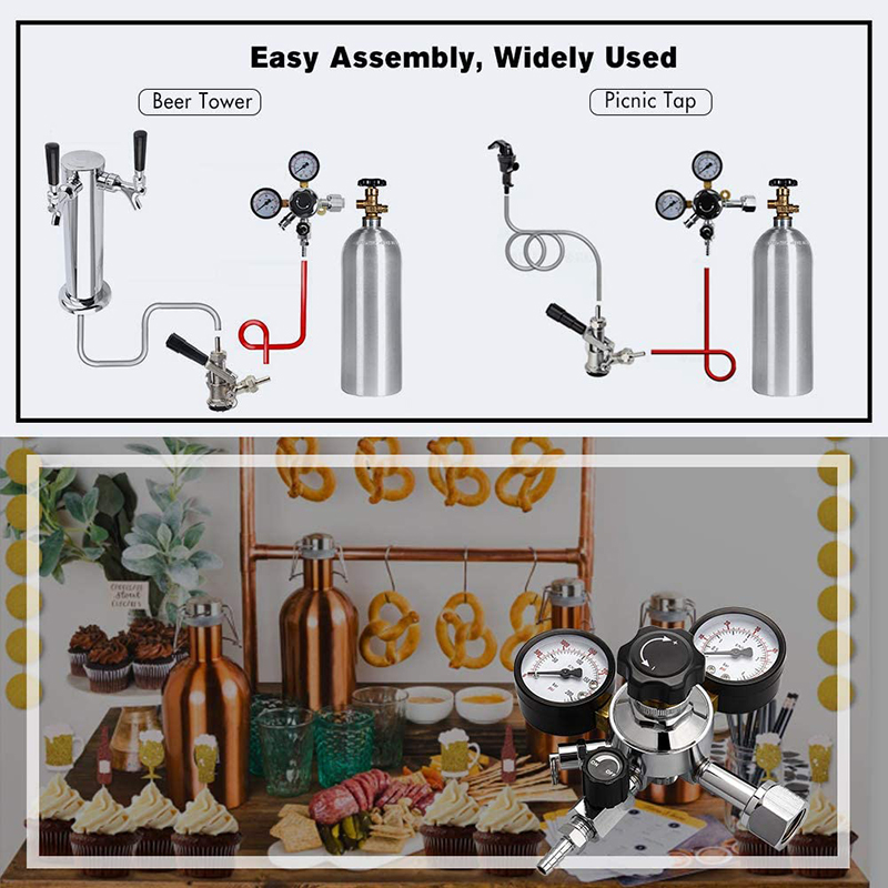 Homebrew Beer Gas Line Assembl - Co2 Regulator Dual Stage のレビューと価格