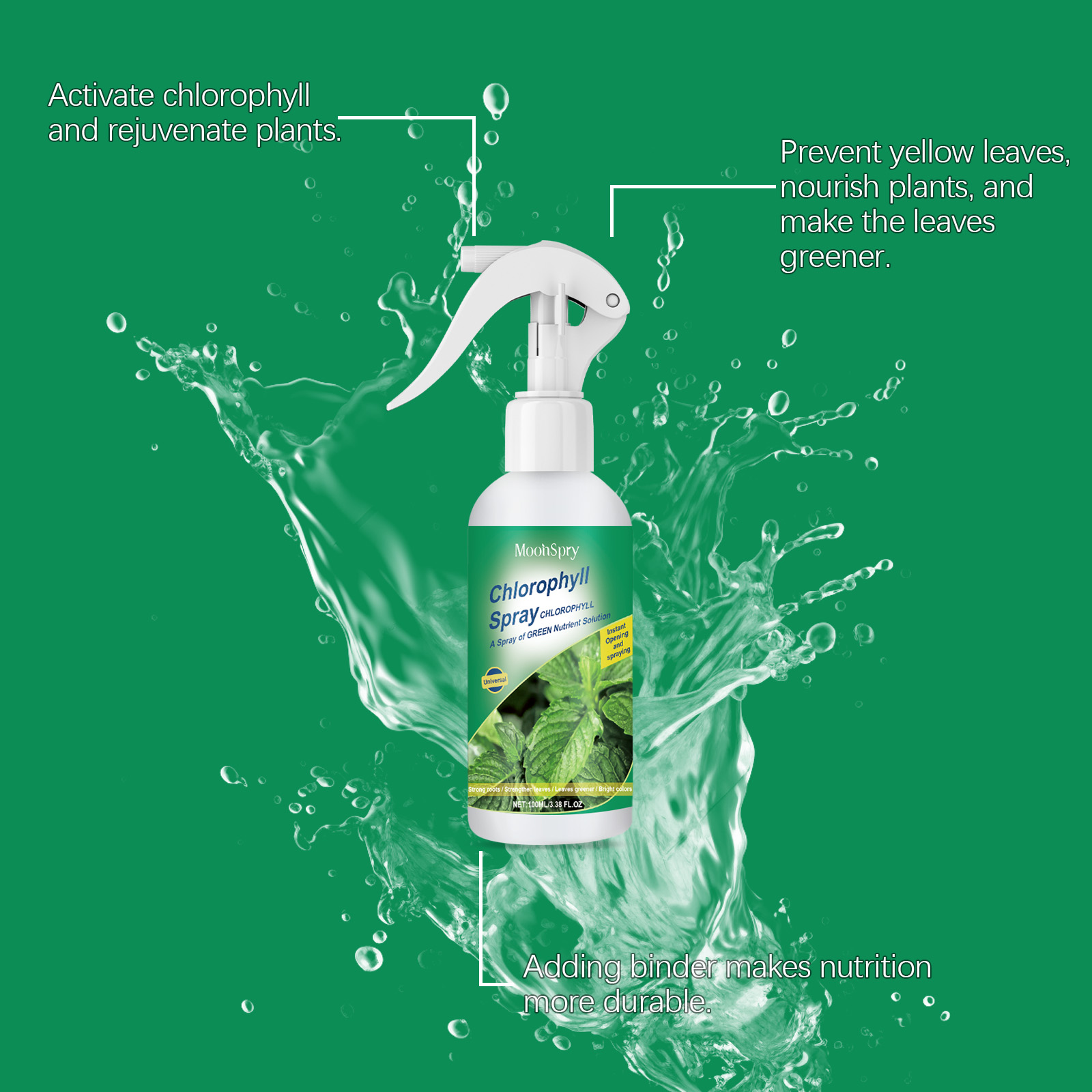 Moonspry Plant Chlorophyll Fol - Liquid Fertilizer All In のレビューと価格