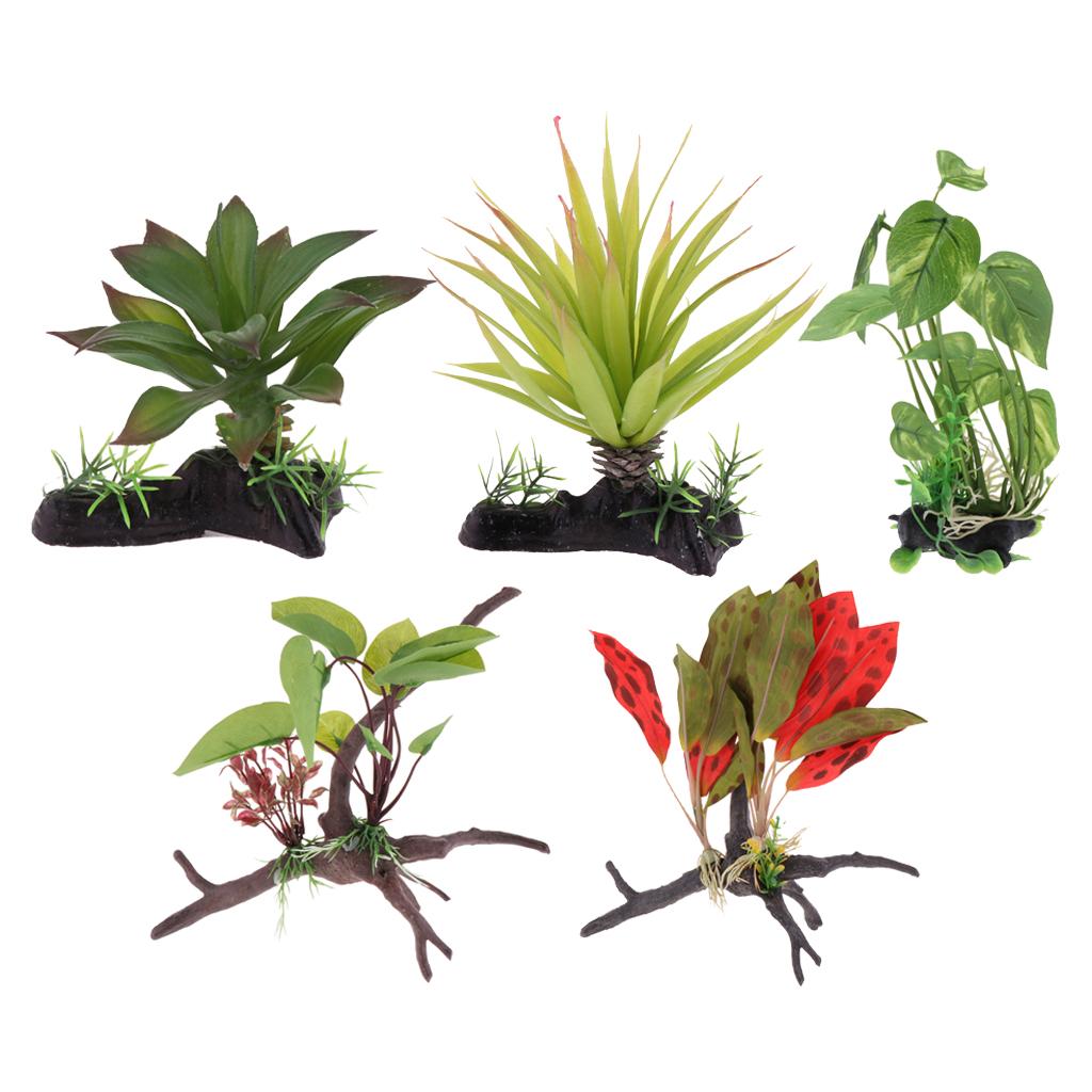 Reptile Terrarium Plant Artifi - Aquarium Plant Vine のレビューと価格