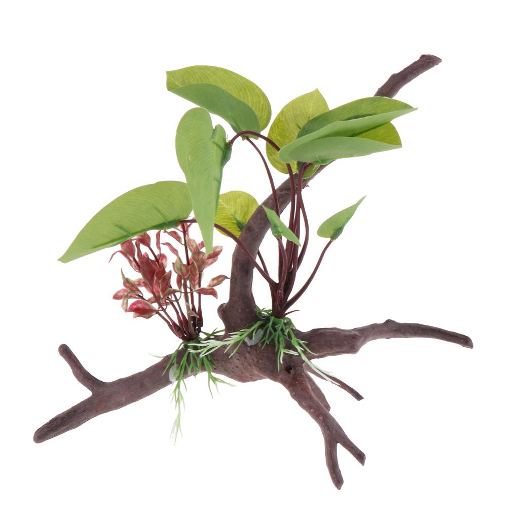 Reptile Terrarium Plant Artifi - Aquarium Plant Vine のレビューと価格
