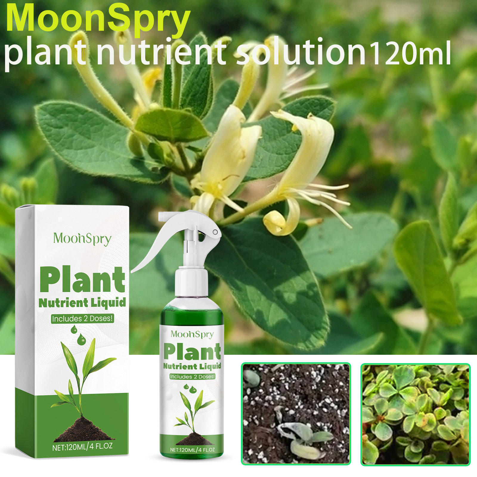 MOONSPRY 100ml Organic Potted  - Liquid Fertilizer All In のレビューと価格