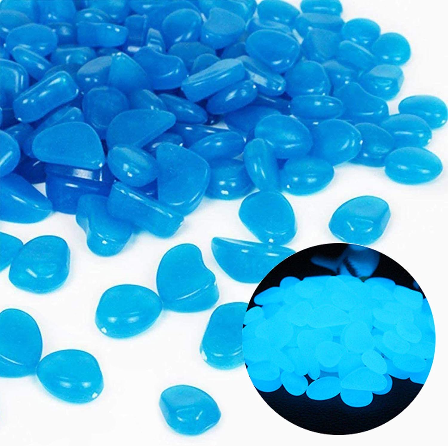 Fish Tank Rocks Glow Blue Pebb - Aquarium Plants のレビューと価格