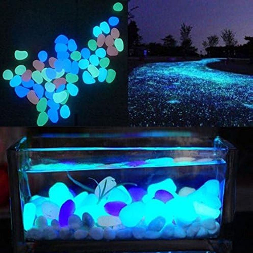 Fish Tank Rocks Glow Blue Pebb - Aquarium Plants のレビューと価格