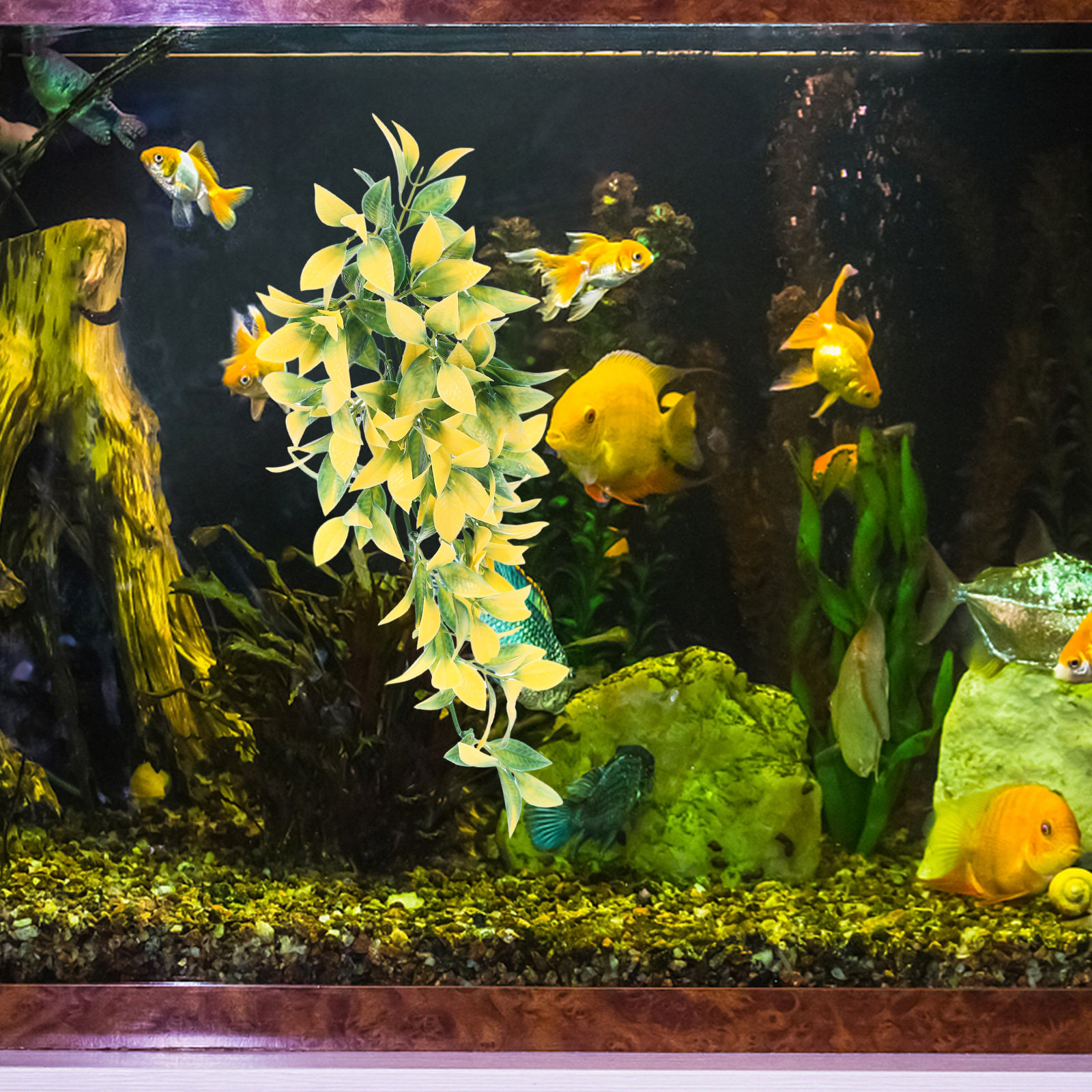 Artificial Realistic Hanging V - Aquarium Plant Vine のレビューと価格