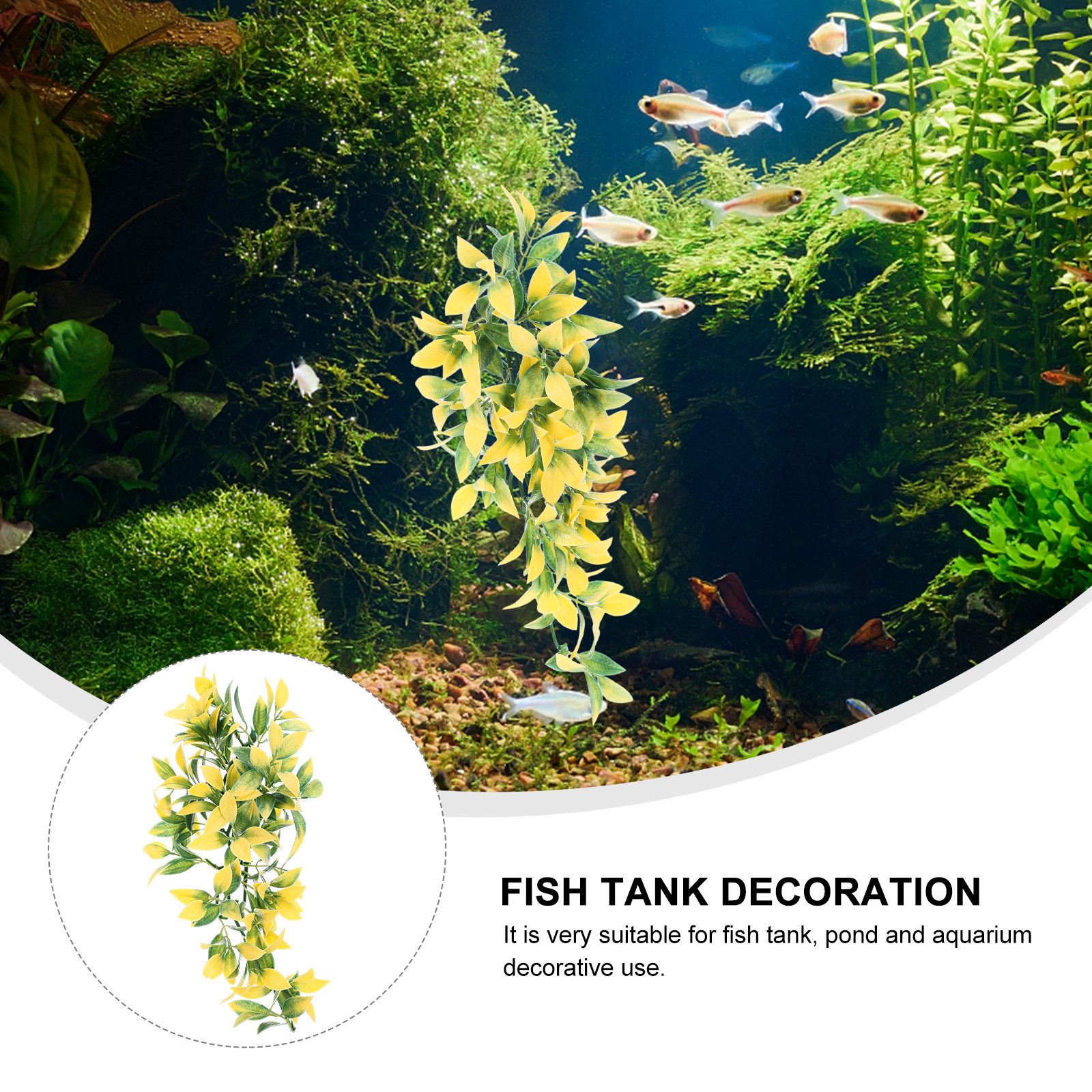 Artificial Realistic Hanging V - Aquarium Plant Vine のレビューと価格