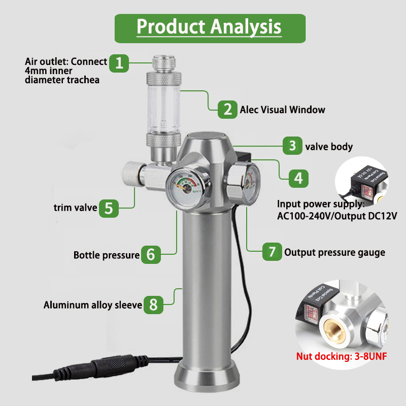 Aquarium CO2 Regulator Solenoi - Co2 Regulator Dual Stage のレビューと価格