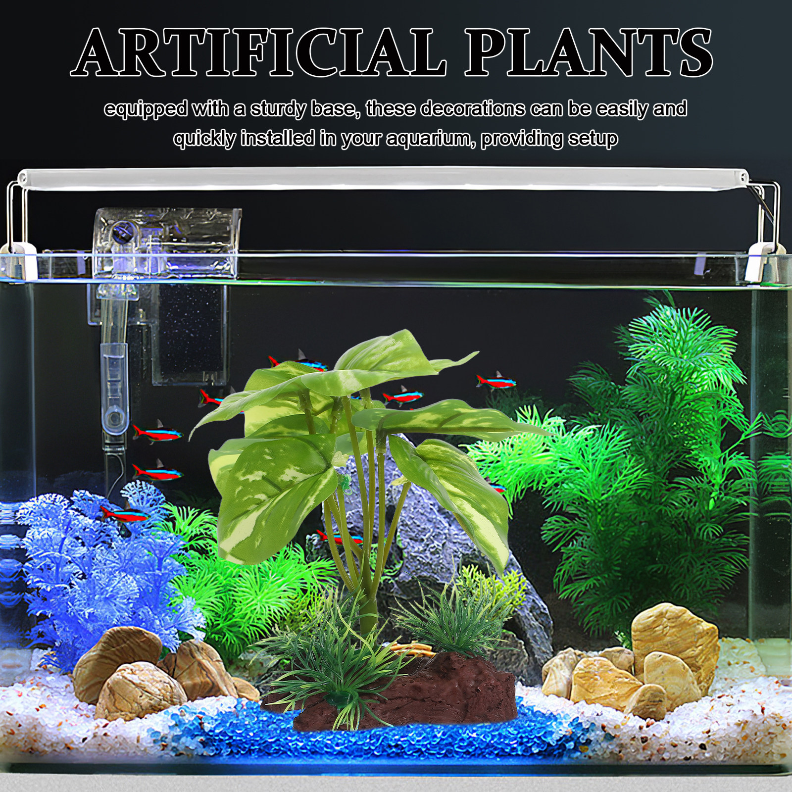 Premium Artificial Aquarium Pl - Aquarium Planted Set Up のレビューと価格