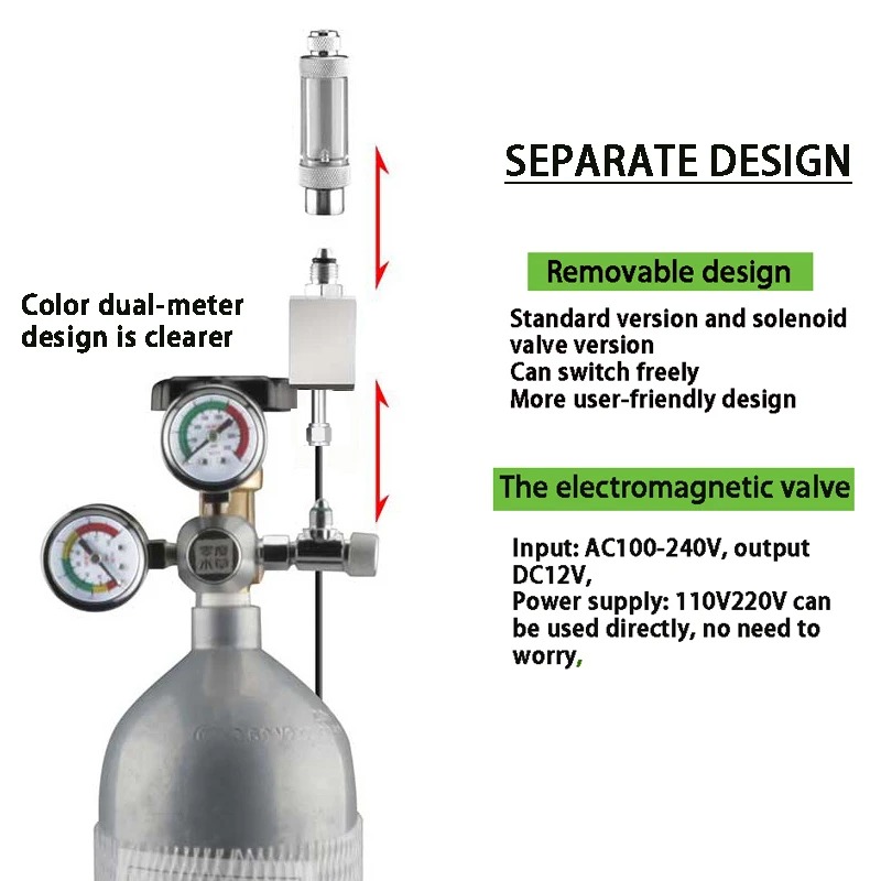 AC100-240V Aquarium CO2 Regula - Co2 Regulator Dual Stage のレビューと価格