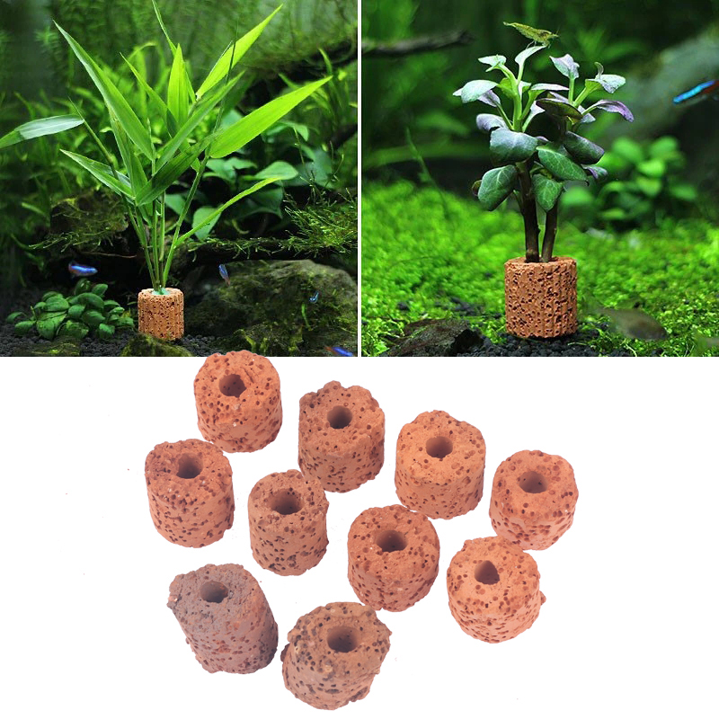 10Pcs Ceramic Plant Fixing Rin - Aquarium Planted Tank Filter のレビューと価格