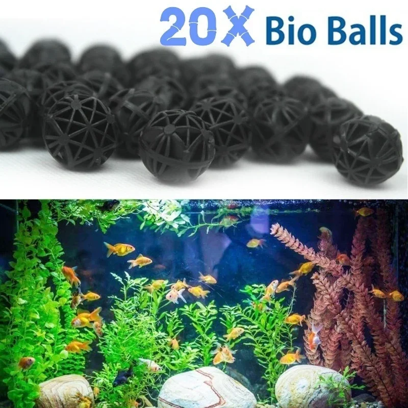 20Pcs 16mm Aquarium Filter Bio - Aquarium Planted Tank Filter のレビューと価格