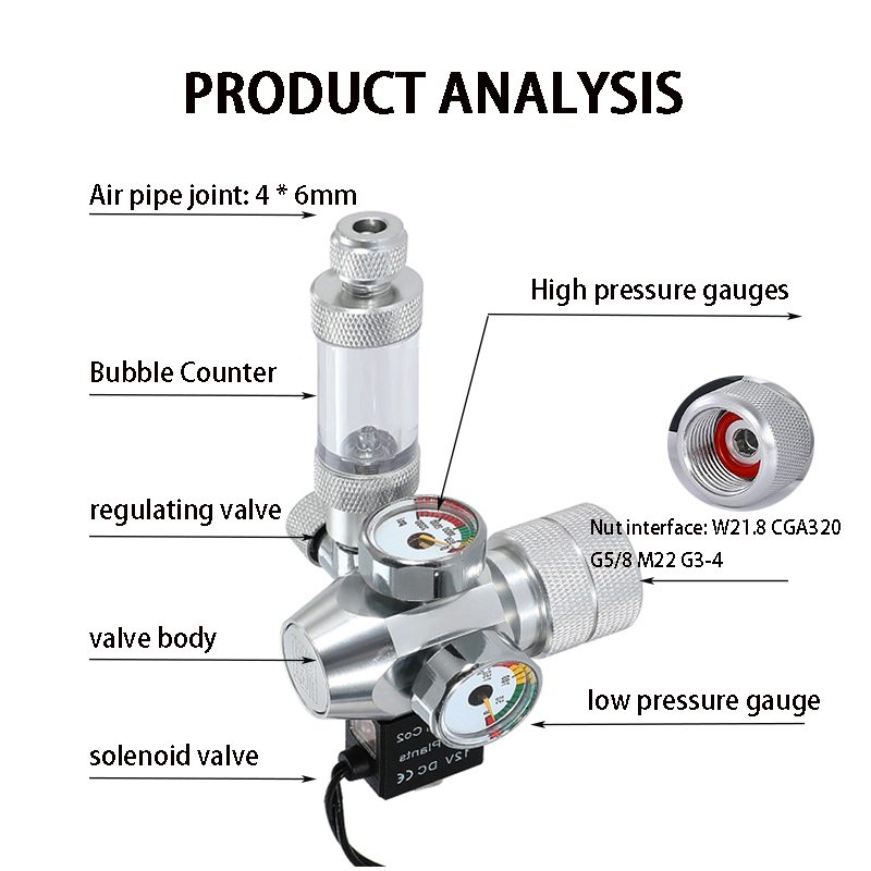 New DIY Aquarium CO2 Regulator - Co2 Regulator Dual Stage のレビューと価格