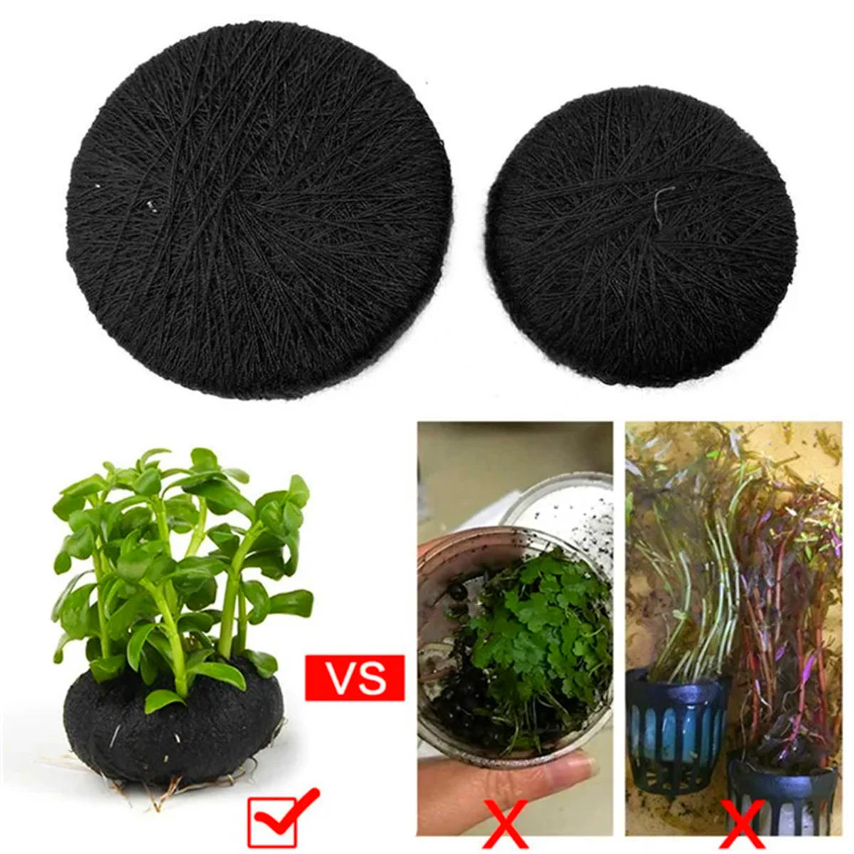 5Pcs Black Fish Tank Water Gra - Aquarium Planted Substrate のレビューと価格