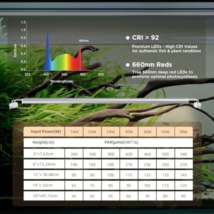 Aquarium LED Light for planted - Aquarium Plants のレビューと価格